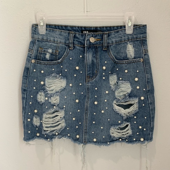 Women’s‎ INA Denim Skirt Size S - Picture 1 of 9